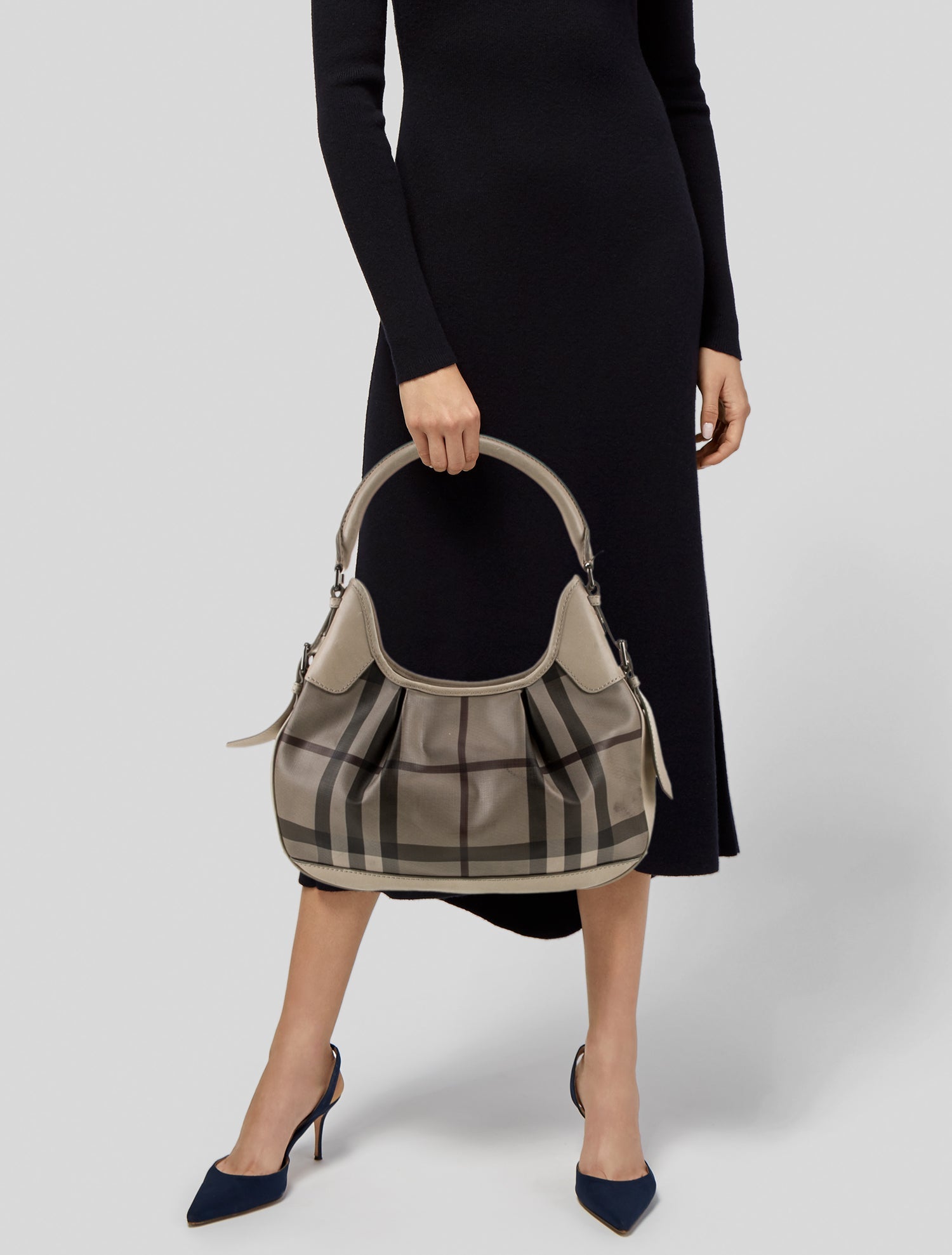 Burberry Smoked Check Hobo